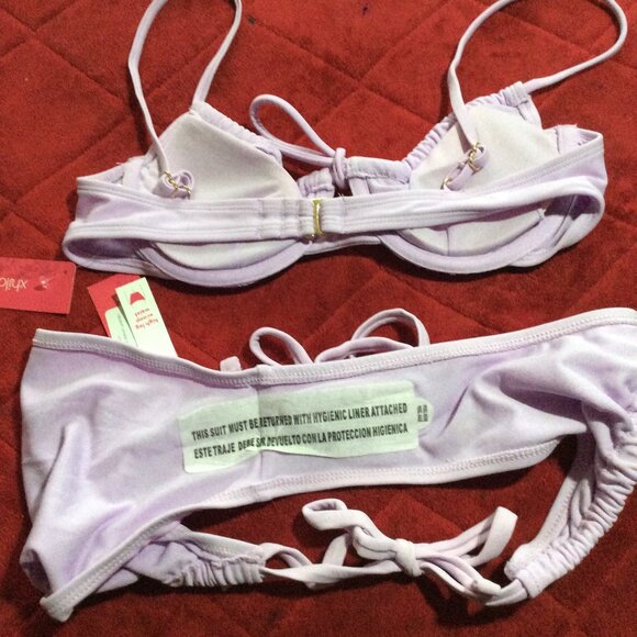 Target Xhileration Lavendar Tie Bikini Set Size M (4-6) NWT - Picture 2 of 2